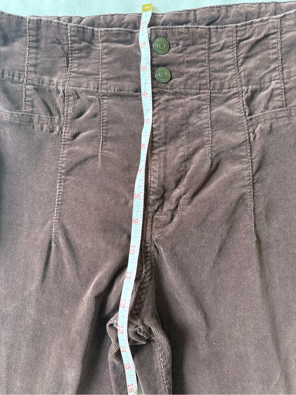 We the Free Corduroy Women's Flare Jeans in Deep Brown - Picture 5 of 8